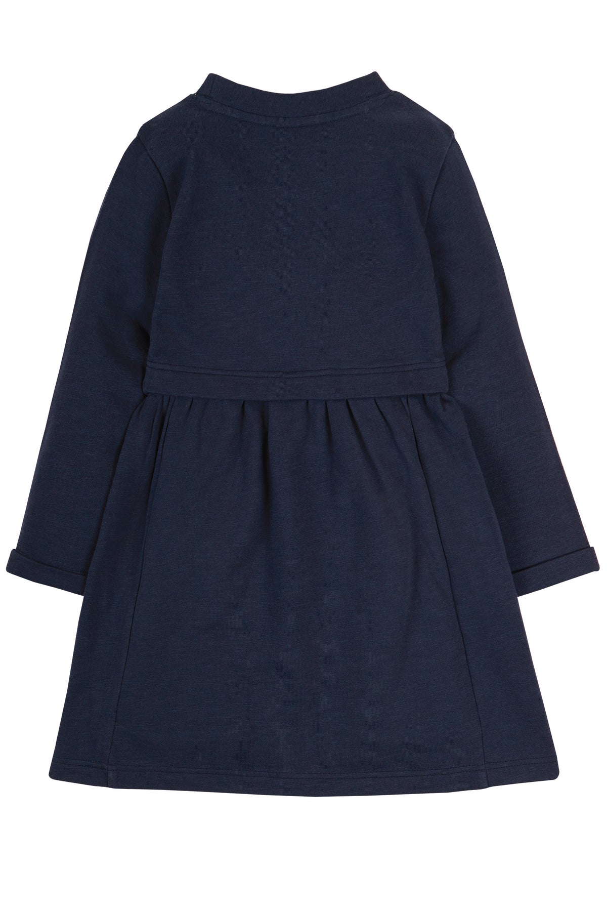 Frugi Leia Loopback Dress Long Sleeve - Indigo/Rainbow