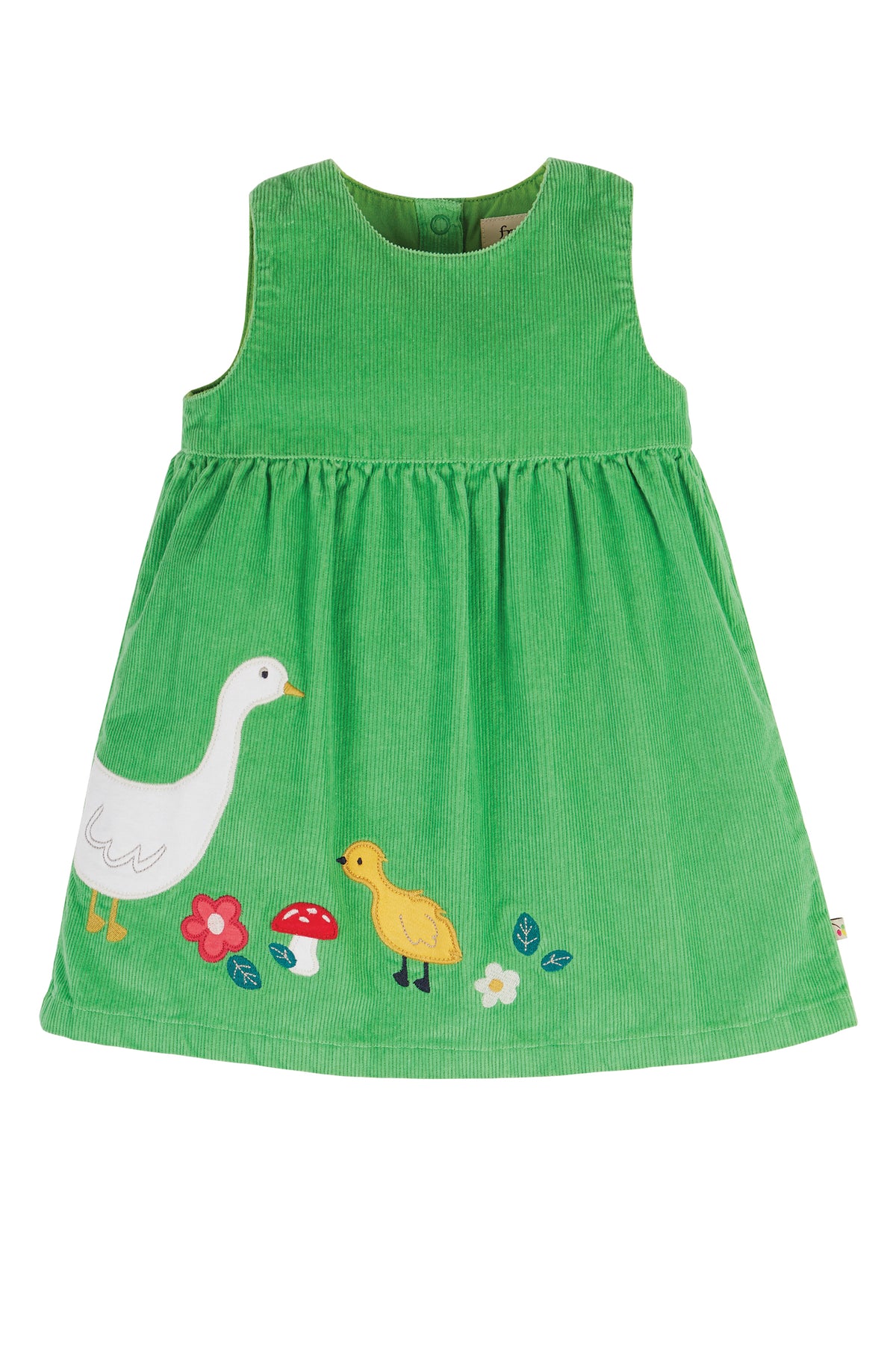 Frugi Lily Cord Dress Sleeveless - Fjord Green/Duck