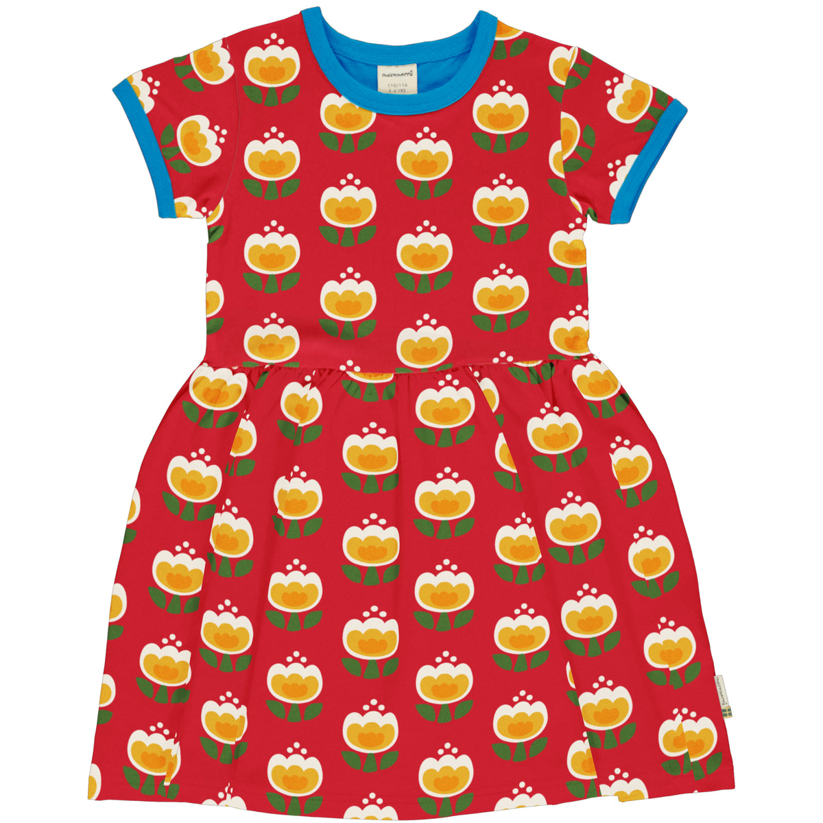 Maxomorra Dress Spin Short Sleeve - Tulip