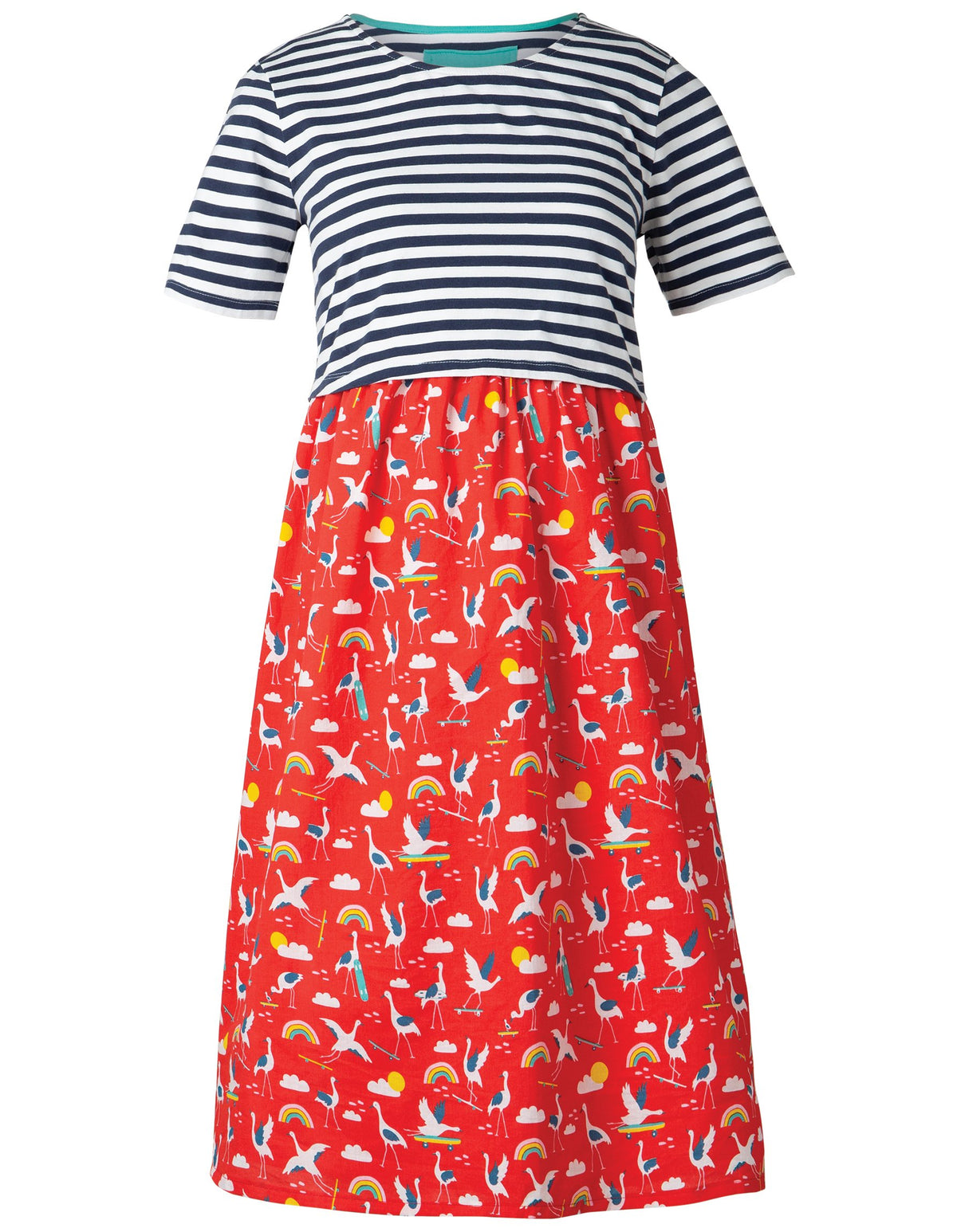 Frugi Hotchpotch Smock Dress Indigo Stripe
