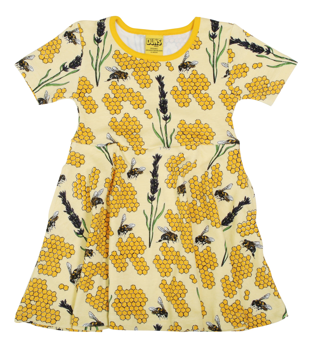 DUNS Sweden Skater Dress Short Sleeve - Bee Yellow