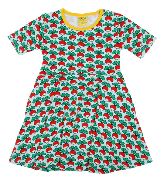 DUNS Sweden Short Sleeve Skater Dress Radish - Clearwater