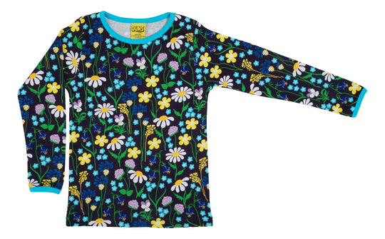 DUNS Sweden Long Sleeve Top - Midsummer Flowers Purple