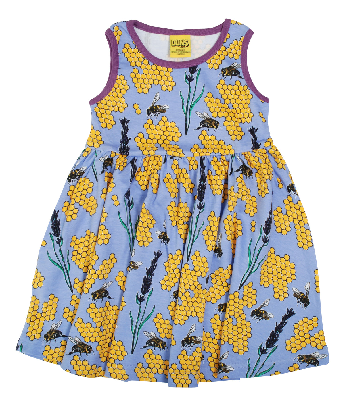 DUNS Sweden Dress With Gathered Skirt Sleeveless - Bee Grape