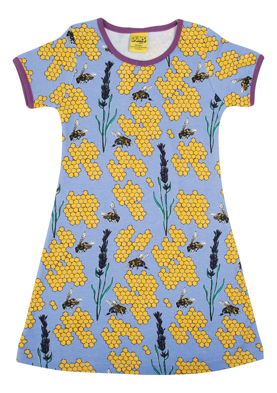DUNS Sweden Short Sleeve Dress Bee - Grape