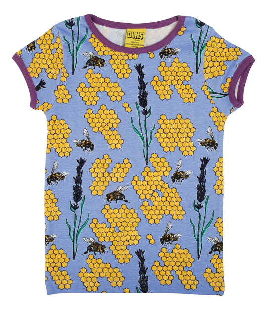 DUNS Sweden Short Sleeve Top Bee - Grape