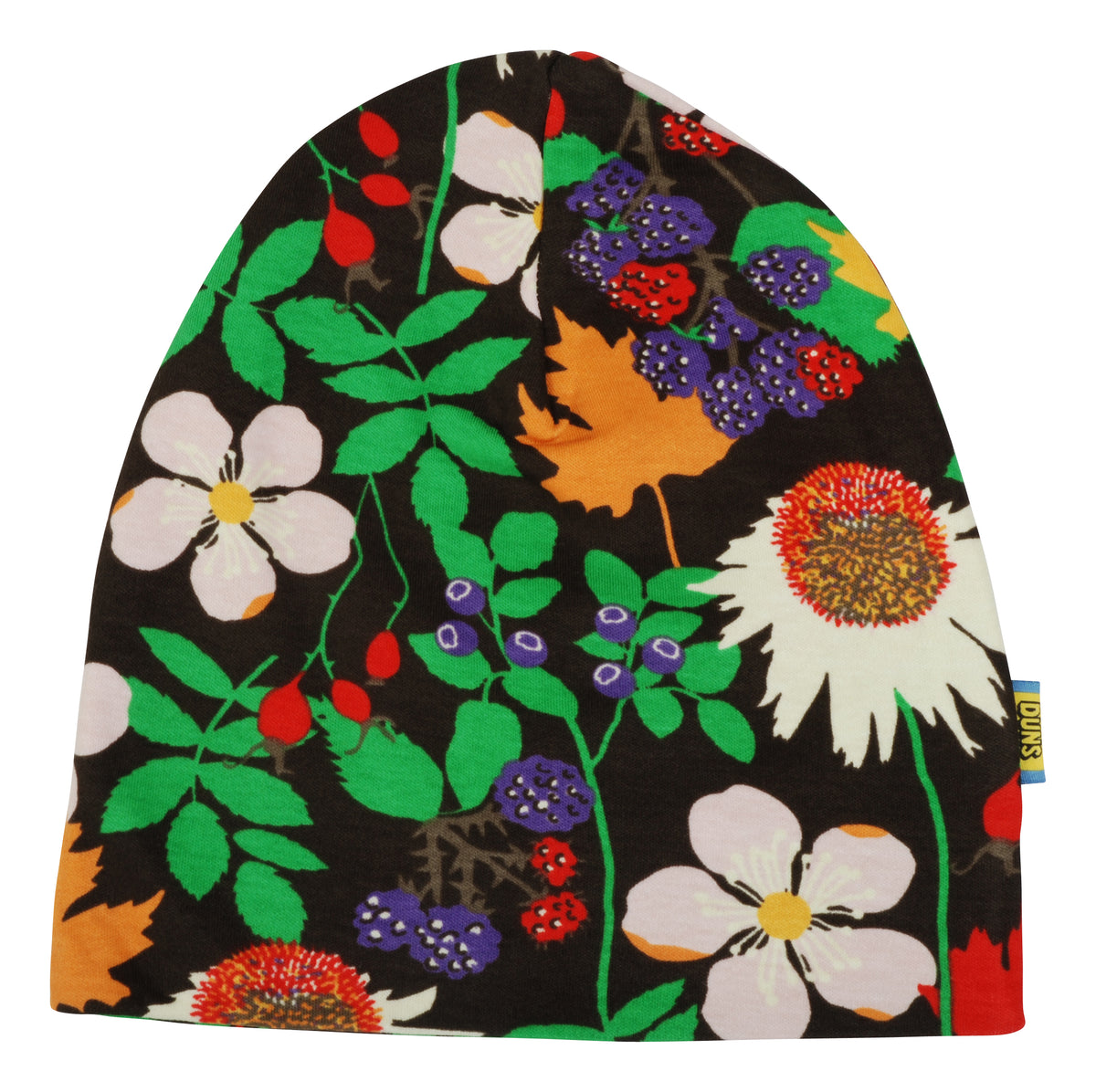 DUNS Sweden Double Layer Hat - Autumn Flowers Brown