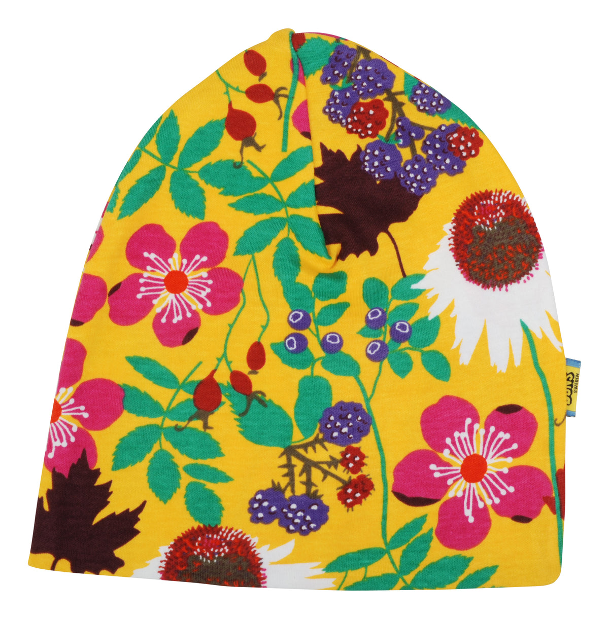 DUNS Sweden Double Layer Hat - Autumn Flowers Yellow