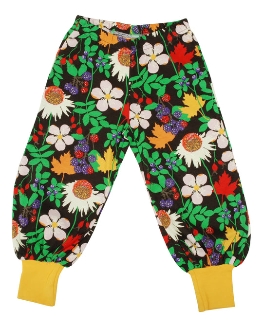DUNS Sweden Baggy Pants Autumn Flowers - Brown