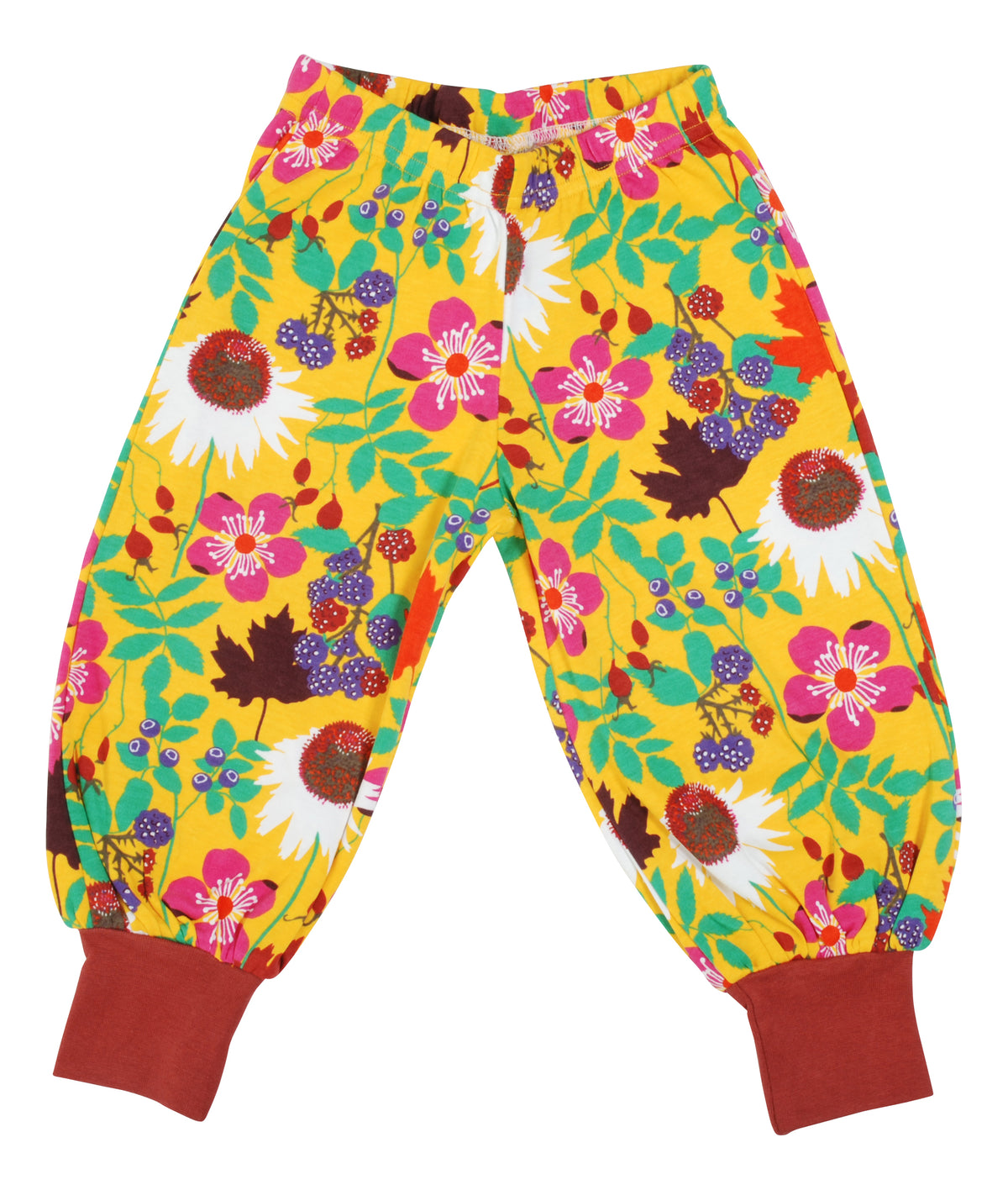 DUNS Sweden Baggy Pants - Autumn Flowers Yellow