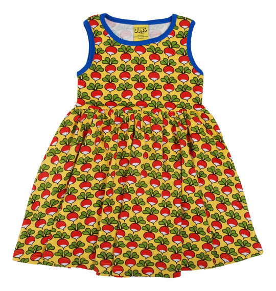 DUNS Sweden Sleeveless Dress with Gather Skirt Radish - Lemon Chrome