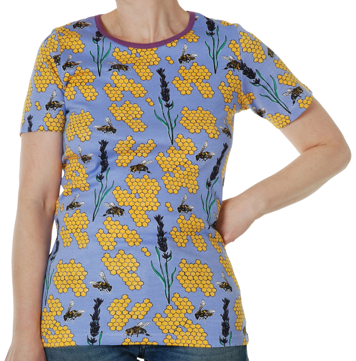 DUNS Sweden Adult Top Short Sleeve - Bee Grape