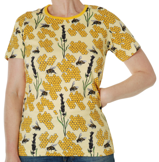 DUNS Sweden Adult Women's Short Sleeve Top Bee - Yellow