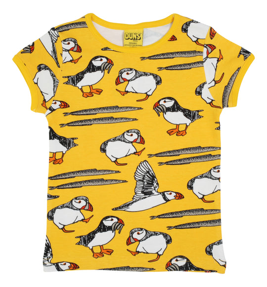 DUNS Sweden Short Sleeve Top Puffin - Lemon Chrome