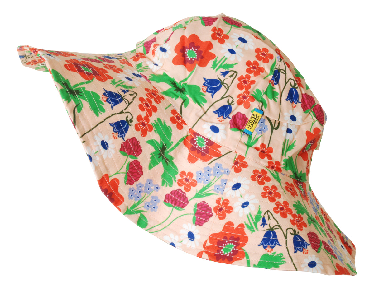 DUNS Sweden Sun Hat - Summer Flowers Bleached Apricot
