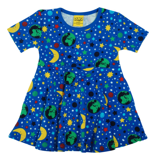 DUNS Sweden Skater Dress Short Sleeve - Mother Earth Blue