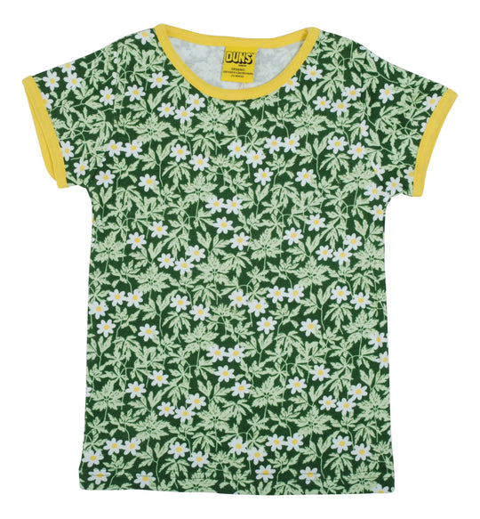 DUNS Sweden Short Sleeve Top Wood Anemone - Green