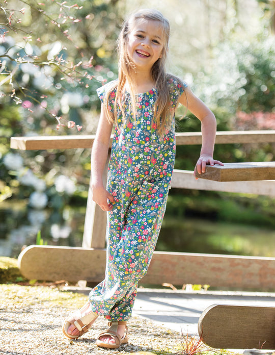 Frugi Maya Dungarees - Rabbit Fields