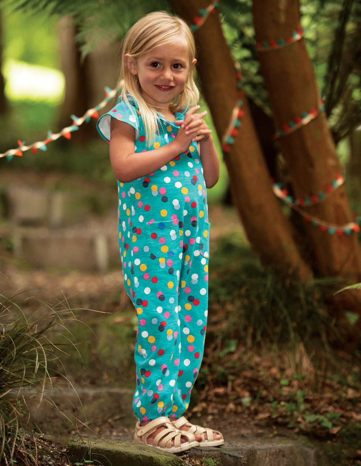 Frugi, Esther Playsuit, Rainbow Holi