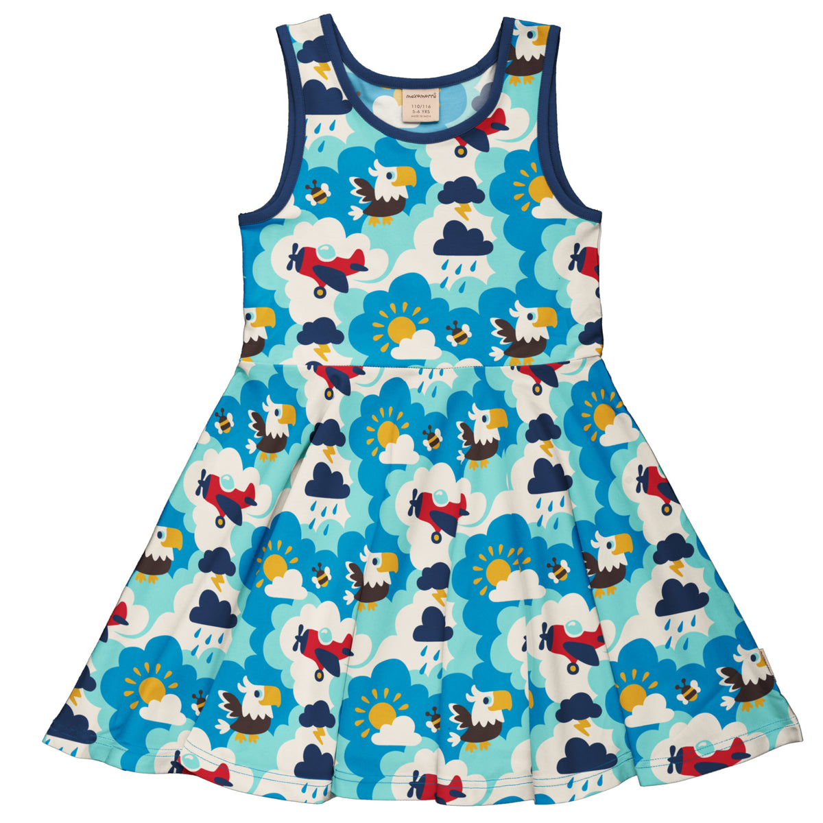 Maxomorra Dress Circle Sleeveless - Sky