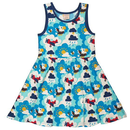 Maxomorra Dress Circle Sleeveless - Sky