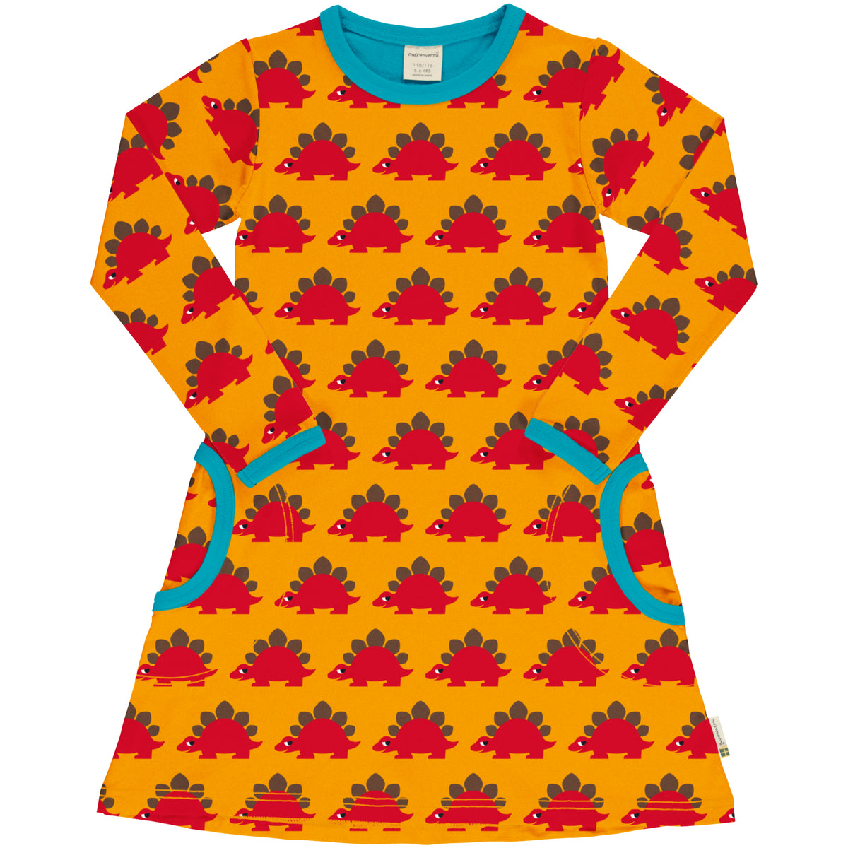 Maxomorra A-Line Dress Long Sleeve - Classic Dino