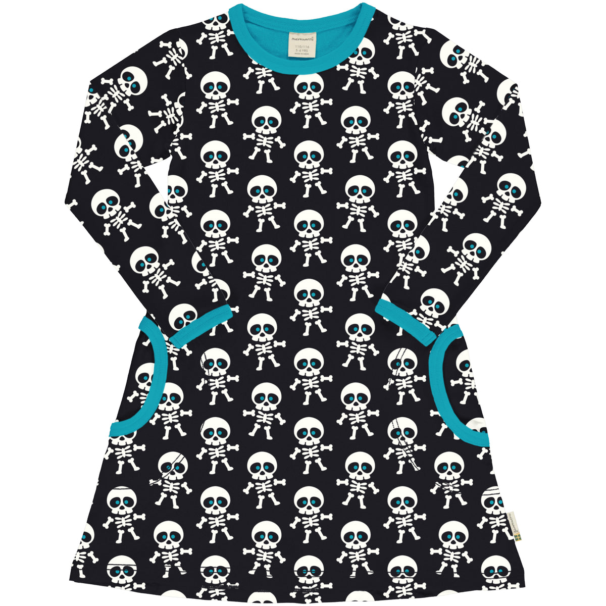 Maxomorra A-Line Dress Long Sleeve - Classic Skeleton