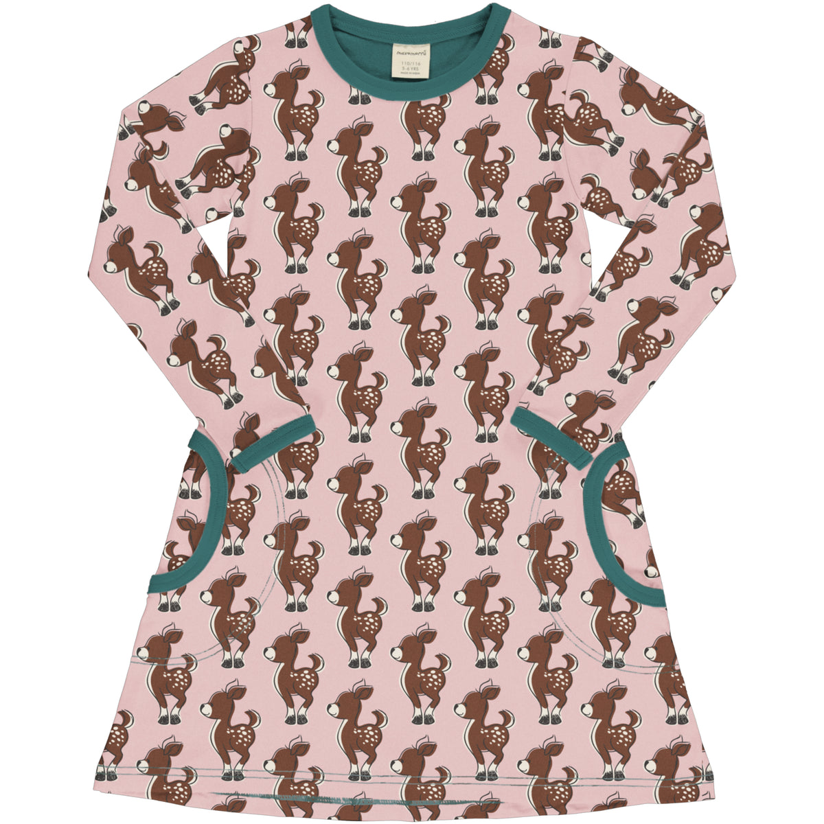 Maxomorra A-Line Dress Long Sleeve - Fawn