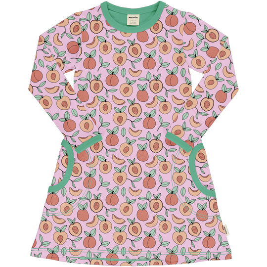 Meyadey A-Line Dress Long Sleeve - Peach Garden