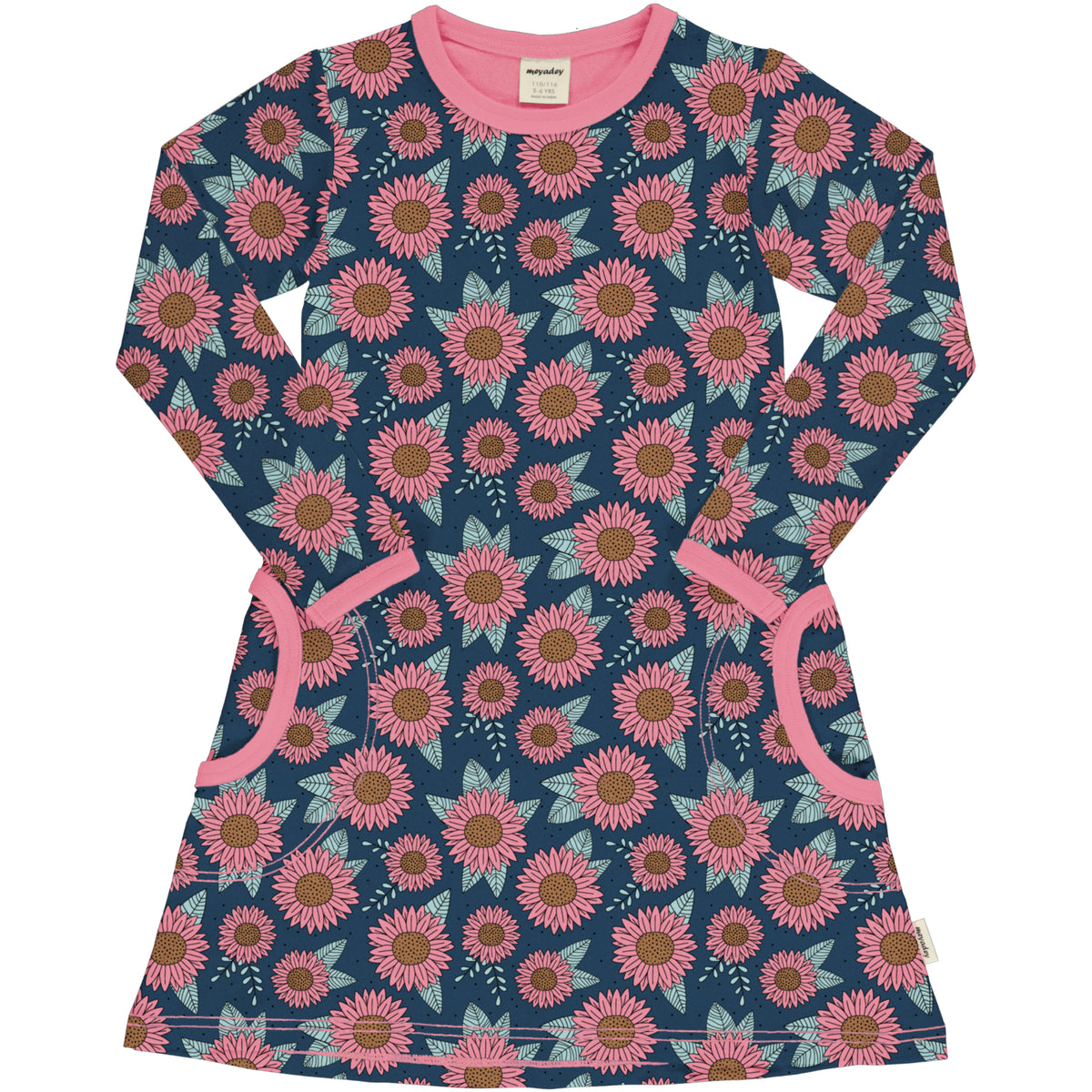Meyadey A-Line Dress Long Sleeve - Sunflower Dreams