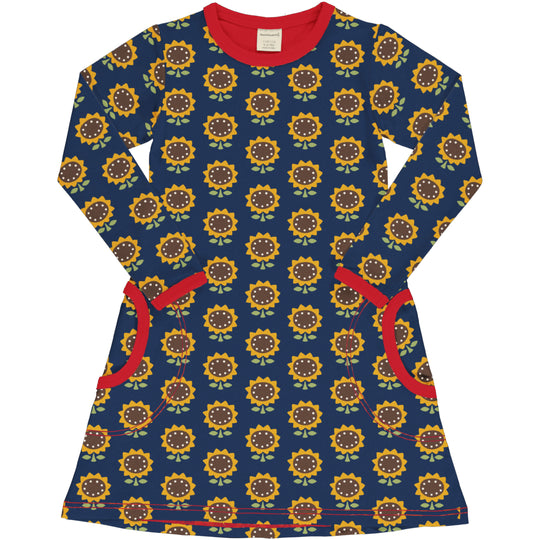Maxomorra A-Line Dress Long Sleeve - Sunflower