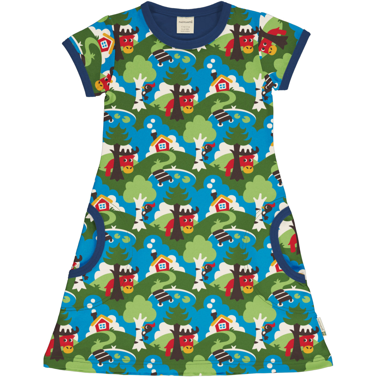 Maxomorra A-Line Dress Short Sleeve - Countryside