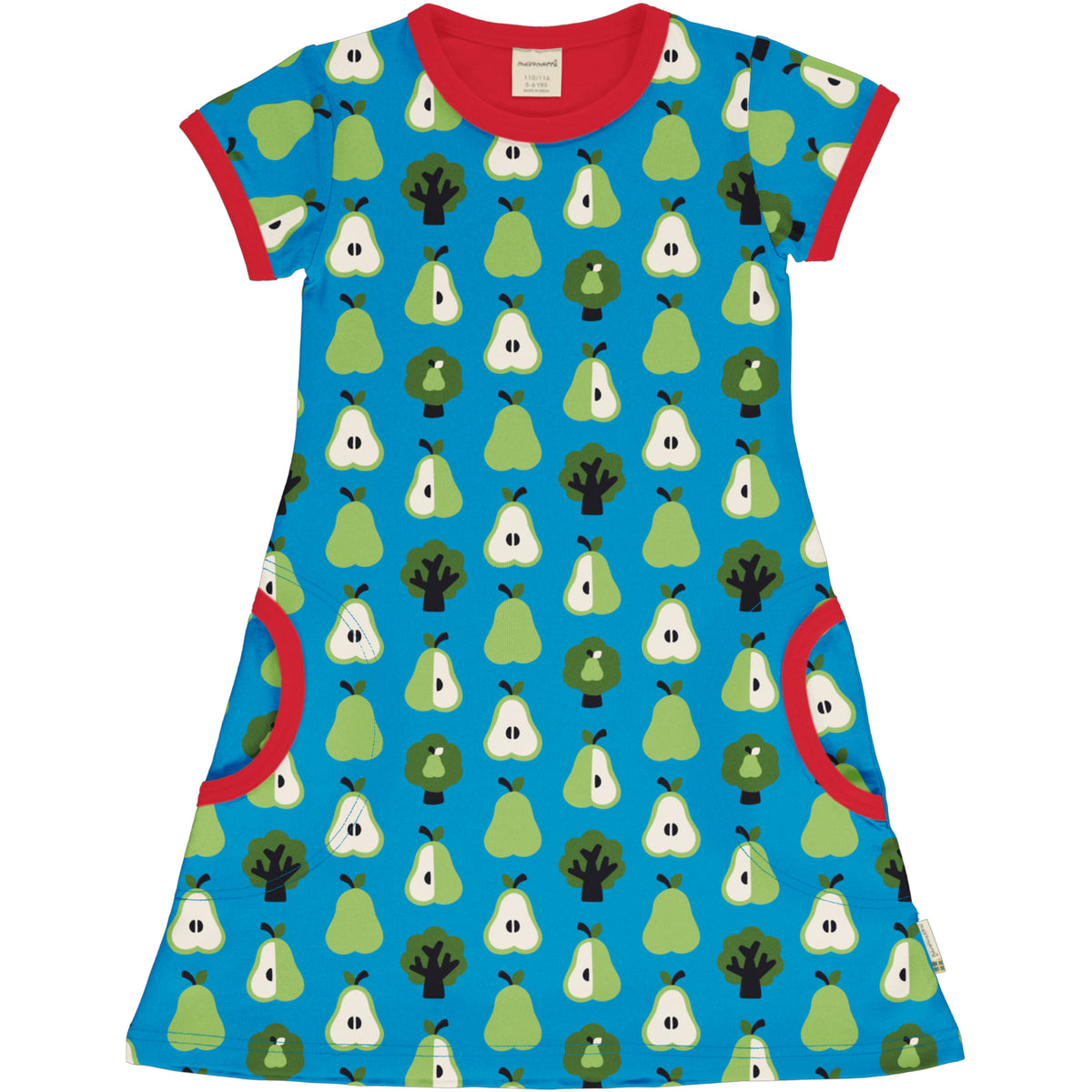 Maxomorra A-Line Dress Short Sleeve - Pear