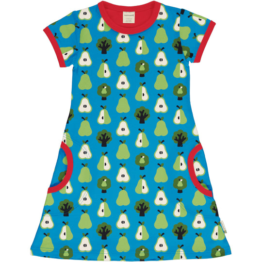 Maxomorra A-Line Dress Short Sleeve - Pear