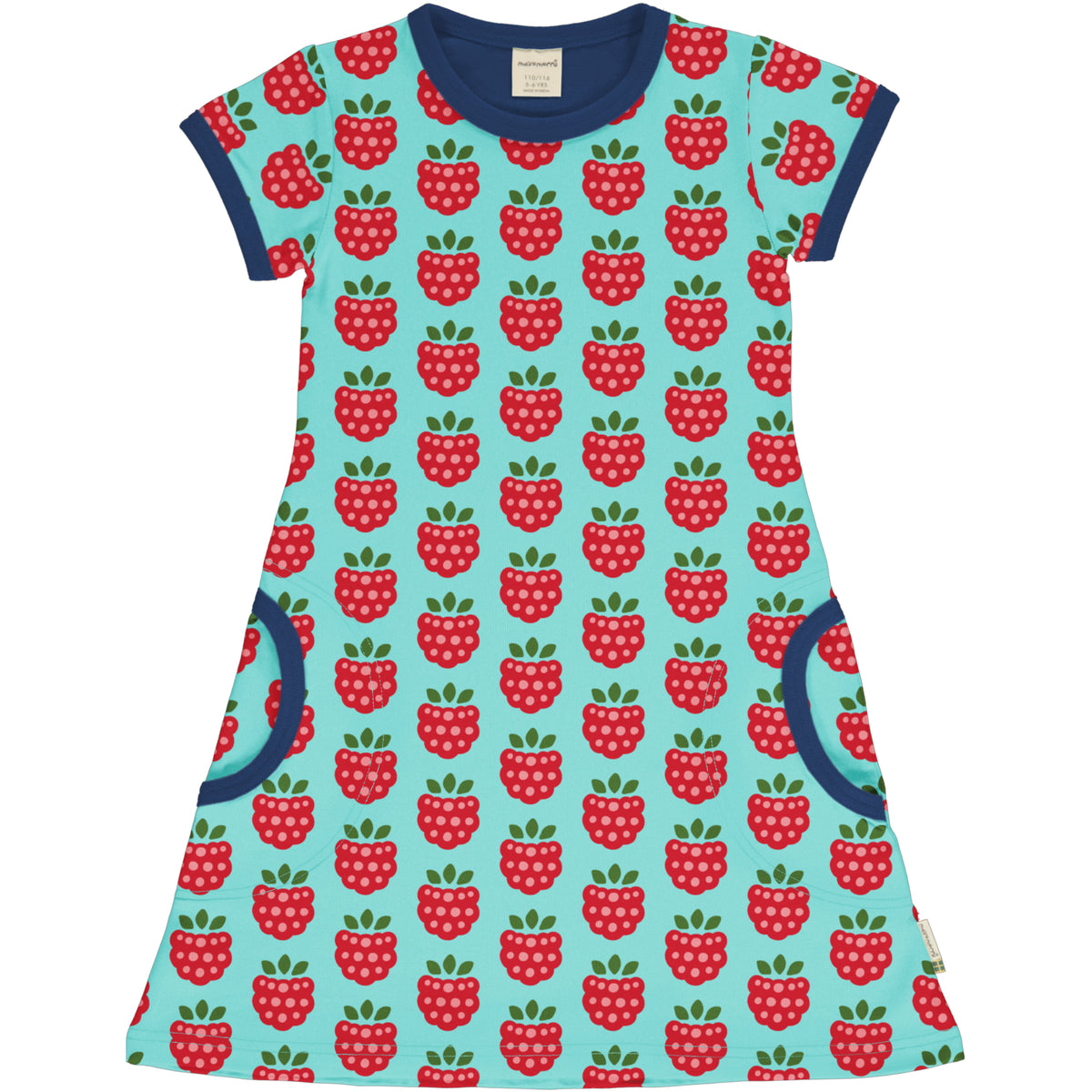 Maxomorra A-Line Dress Short Sleeve - Raspberry