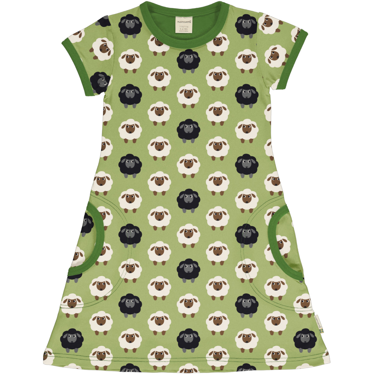 Maxomorra A-Line Dress Short Sleeve - Sheep