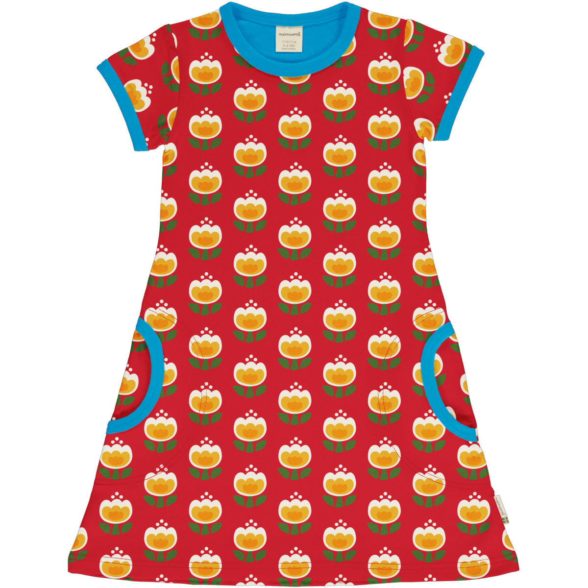 Maxomorra A-Line Dress Short Sleeve - Tulip