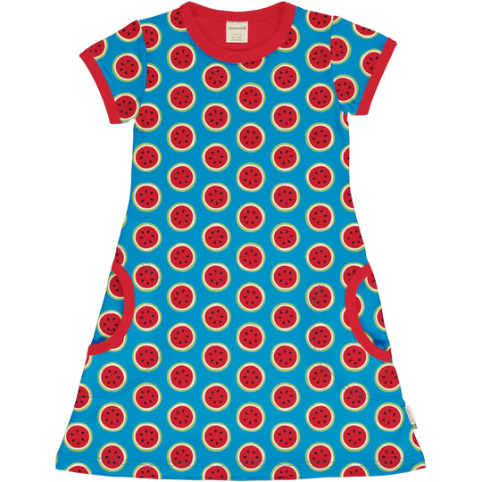Maxomorra A-Line Dress Short Sleeve - Watermelon