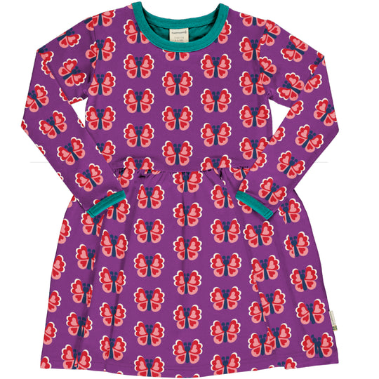 Maxomorra Dress Spin Long Sleeve - Butterfly