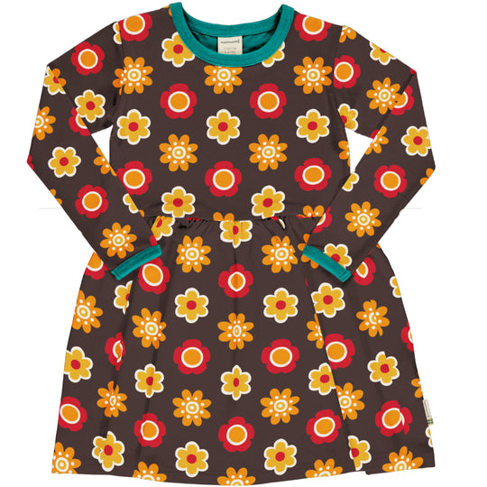 Maxomorra Dress Spin Long Sleeve - Flower