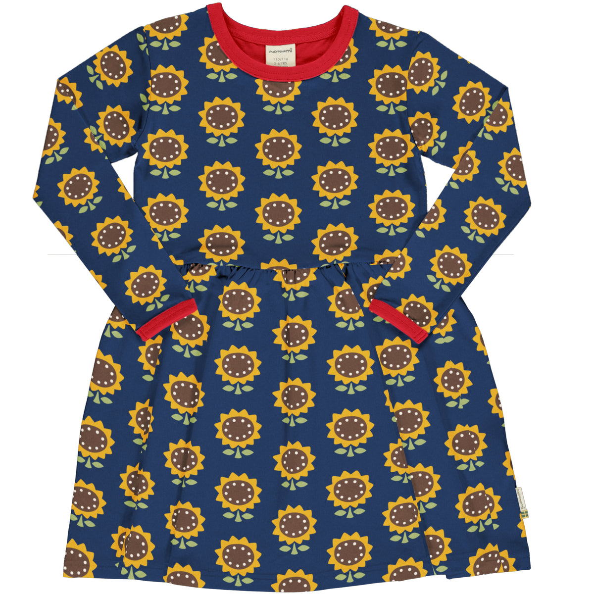 Maxomorra Dress Spin Long Sleeve - Sunflower