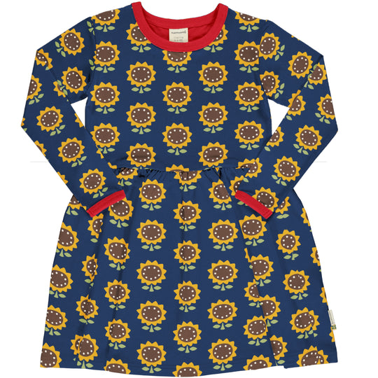 Maxomorra Dress Spin Long Sleeve - Sunflower