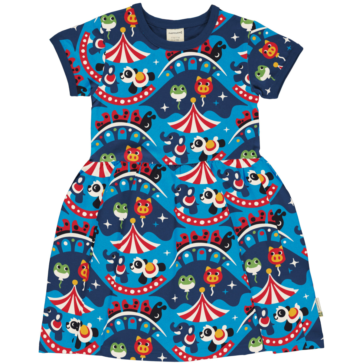 Maxomorra Dress Spin Short Sleeve - Fairground