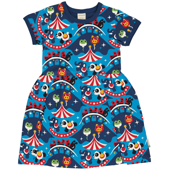 Maxomorra Dress Spin Short Sleeve - Fairground