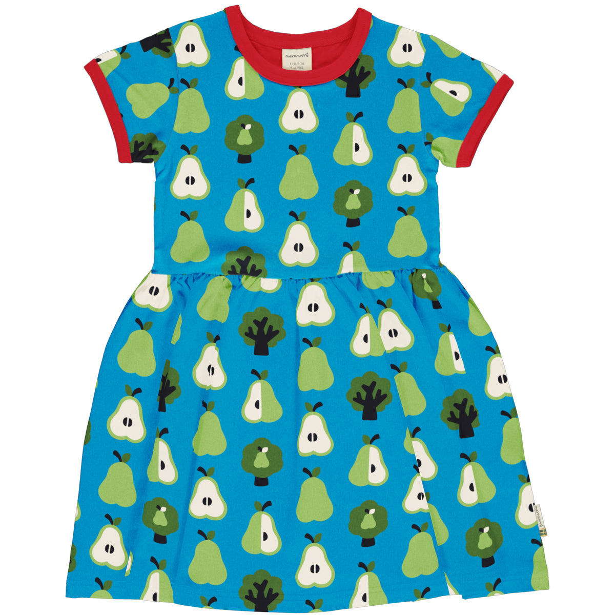 Maxomorra Dress Spin Short Sleeve - Pear