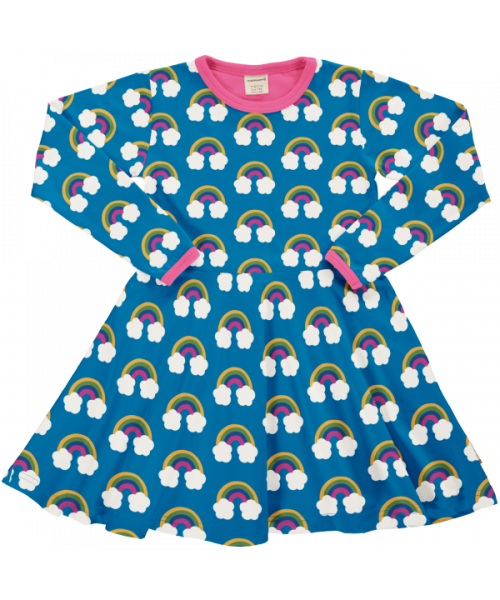 Maxomorra Dress Circle Long Sleeve - Farm Rainbow