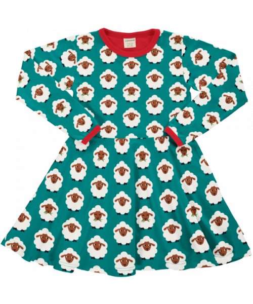 Maxomorra Dress Circle Long Sleeve - Farm Sheep