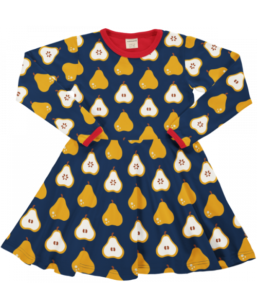 Maxomorra Dress Circle Long Sleeve - Garden Pear