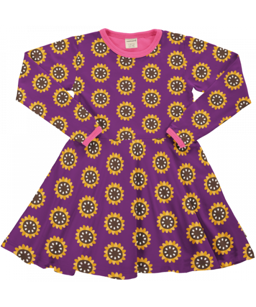 Maxomorra Dress Circle Long Sleeve - Garden Sunflower
