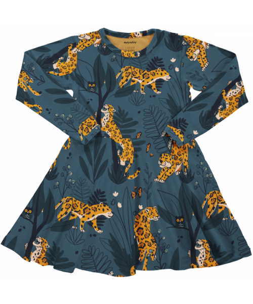 Meyadey Dress Circle Skater Long Sleeve - Jaguar Journey